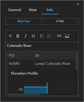 Elevation profile added to the pop-up window