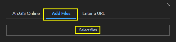 Select files button