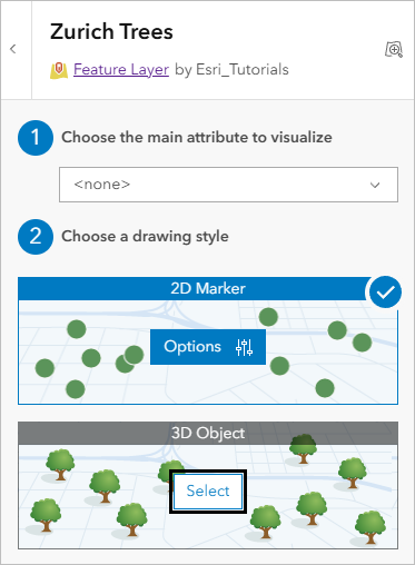 Select button for 3D Object