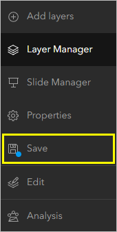 Save button on toolbar