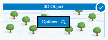 Options button for 3D Object