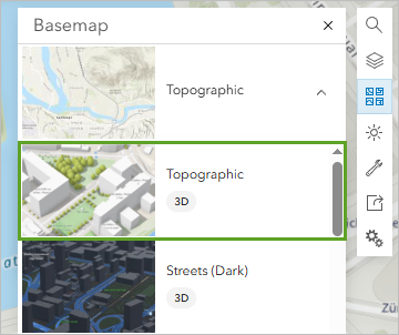 Topographic 3D basemap