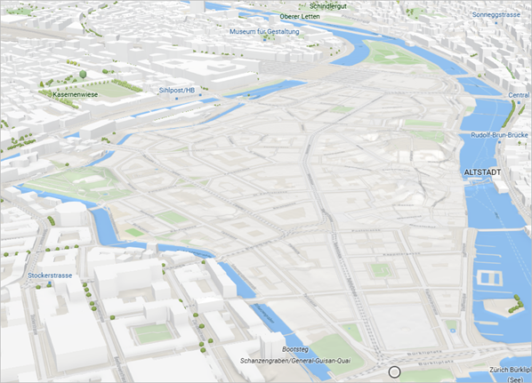 3D features masked from the basemap