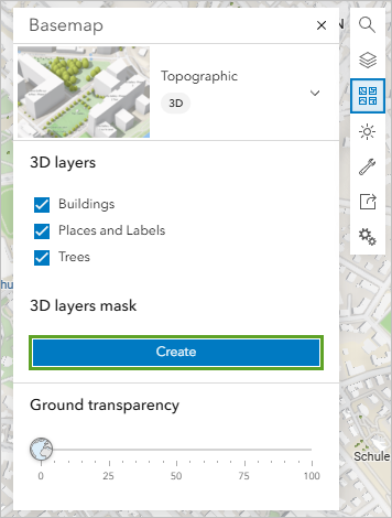 Create button for 3D layers mask