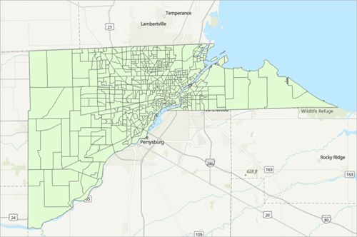 Layer filtered for Lucas County, Ohio