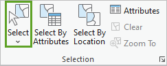 Select in the Selection group on the Map tab
