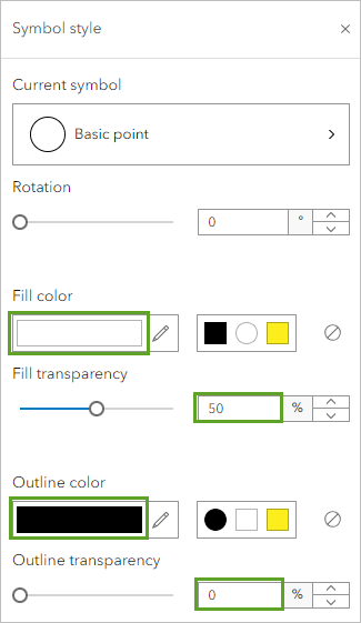 Symbol style configured for the public schools layer