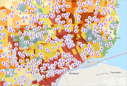 Public School Characteristics - Current layer visible above the other layers on the map