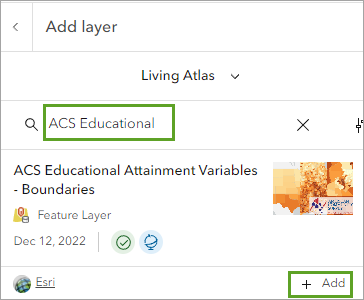 Add button for ACS layer