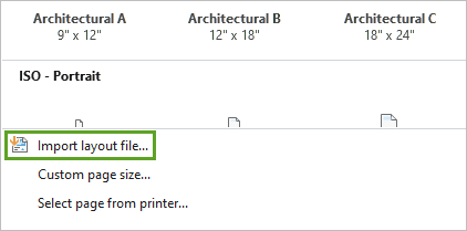 Import layout file option