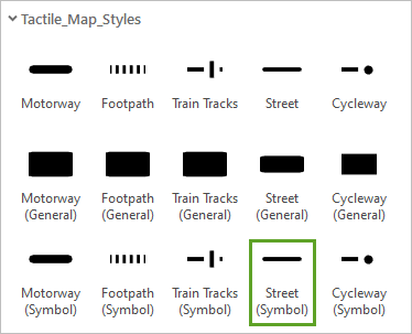 Street (Symbol) symbol in the Symbology pane gallery
