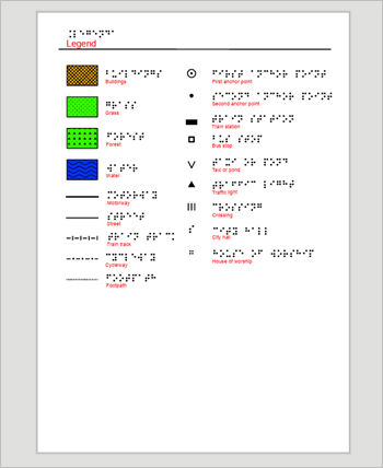Layout showing the legend