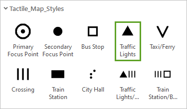 Traffic Lights symbol in the Symbology pane gallery