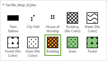 Building symbol in the Symbology pane gallery