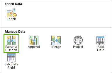Pairwise Dissolve option in the Manage Data section