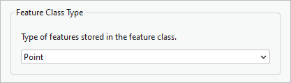 Feature Class Type parameter with Point chosen