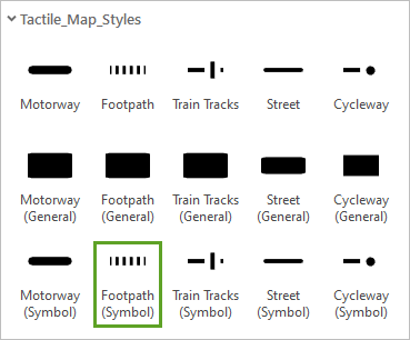 Footpath (Symbol) symbol in the Symbology pane gallery