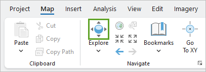 Explore button on the ribbon