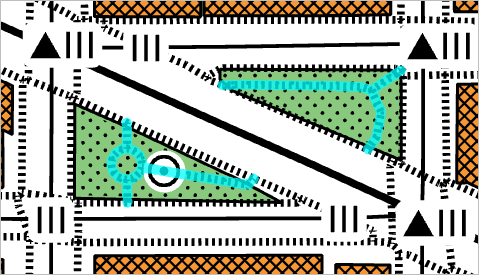 Selection of footpaths in Murrow Park