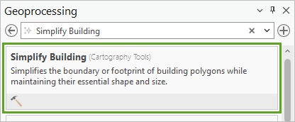 Simplify Building tool in the list of search results