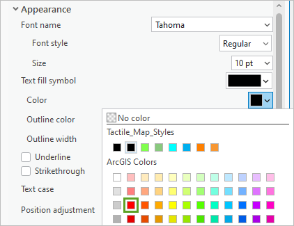 Mars Red option for the Color parameter