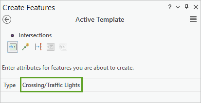 Type field set to Crossing/Traffic Lights