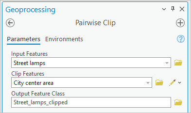 Clip tool parameters