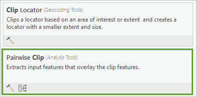 Search for the Clip tool.