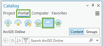 ArcGIS Online button