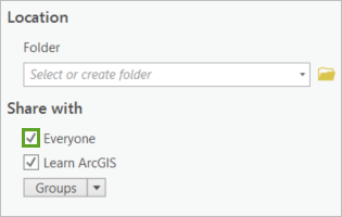 For Share with, check Everyone.