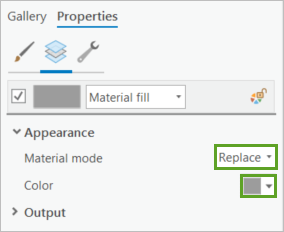 Choose the Buildings surface appearance.