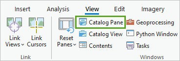 Catalog Pane button