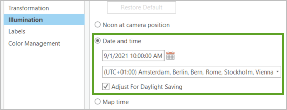 Illumination options