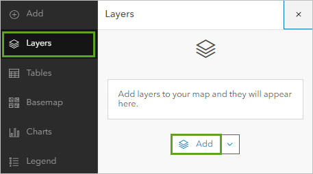 Add layer button in the Layers pane