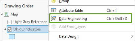 Data Engineering for the OhioEJIndicators layer
