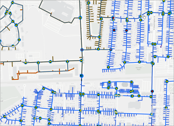 Map of a utility network