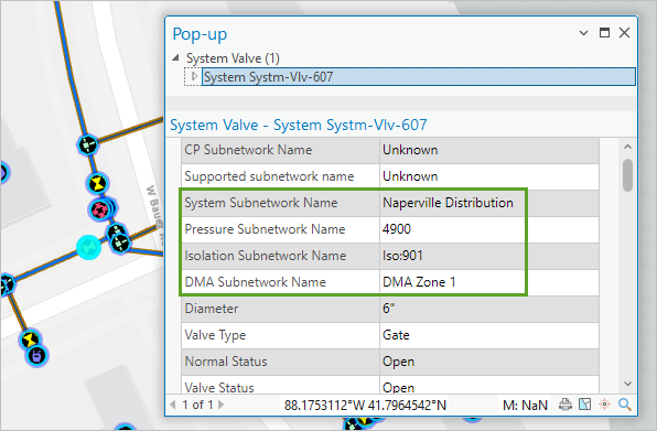 Subnetwork Name fields in the pop-up