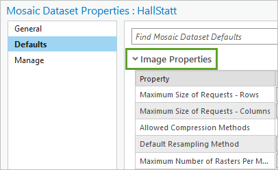 Image Properties heading