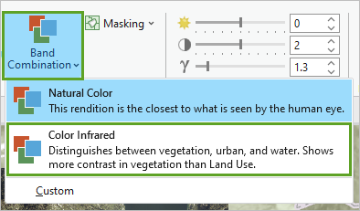 Color Infrared band combinations