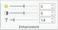 Image enhancement sliders