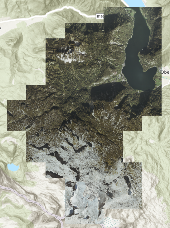 Explore updated mosaic dataset in map.