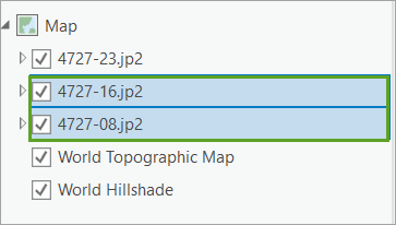 Selected layers