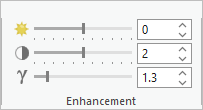 Enhancement sliders