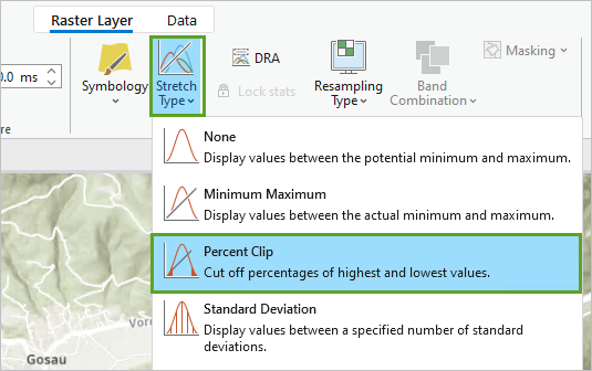 Percent Clip stretch type