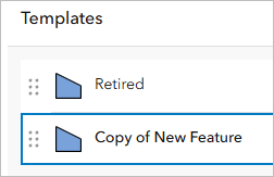 Copy of New Feature template selected