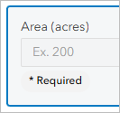 Area (acres) field properties