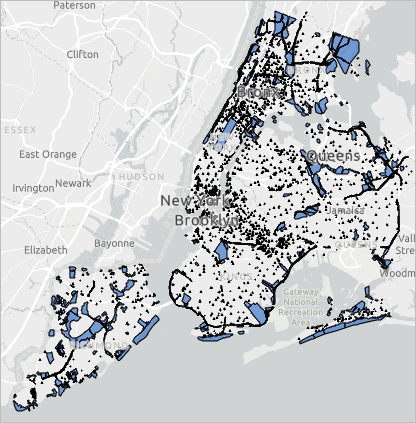 Map showing Light Gray Canvas basemap