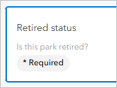 Retired status field properties