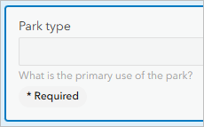Park type field properties