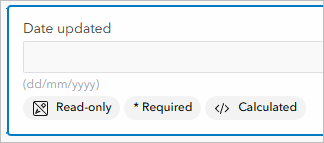 Date updated field properties